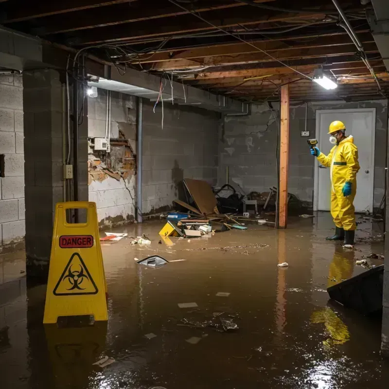 Flooded Basement Electrical Hazard in Nortonville, KY Property